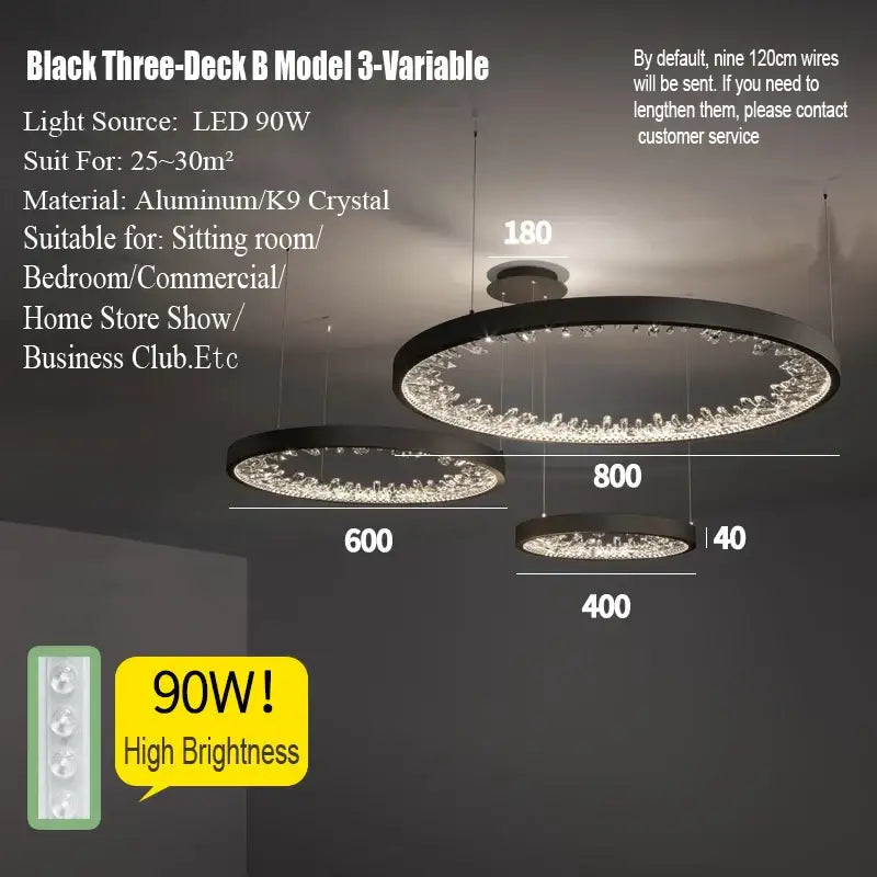 Gold Spiral LED Chandelier