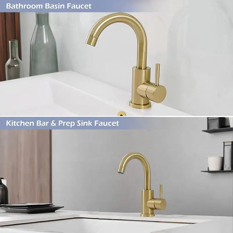 Golden Steel Sink Mixer