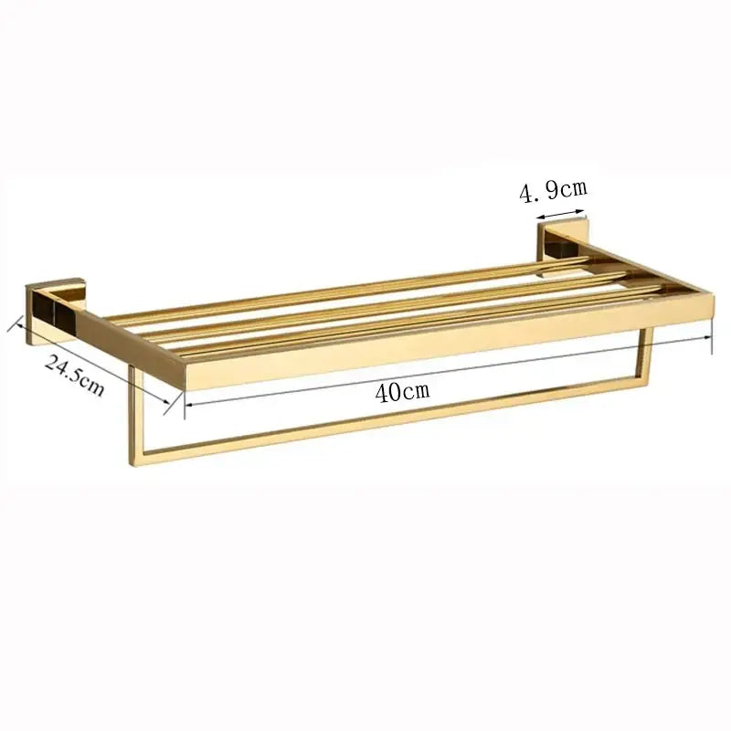 Gold Wall Towel Rack