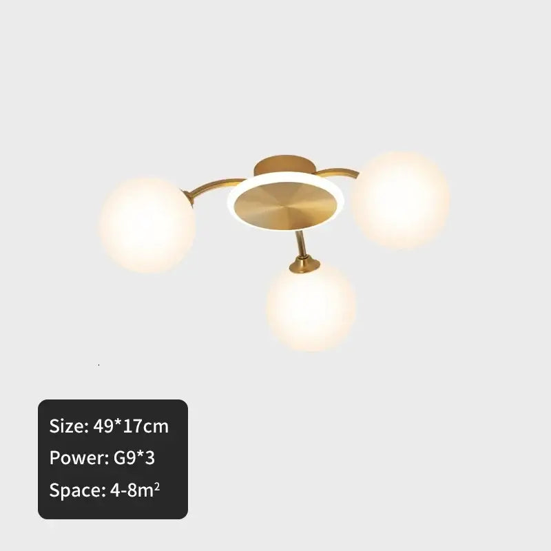 Gold Starburst Ceiling Light