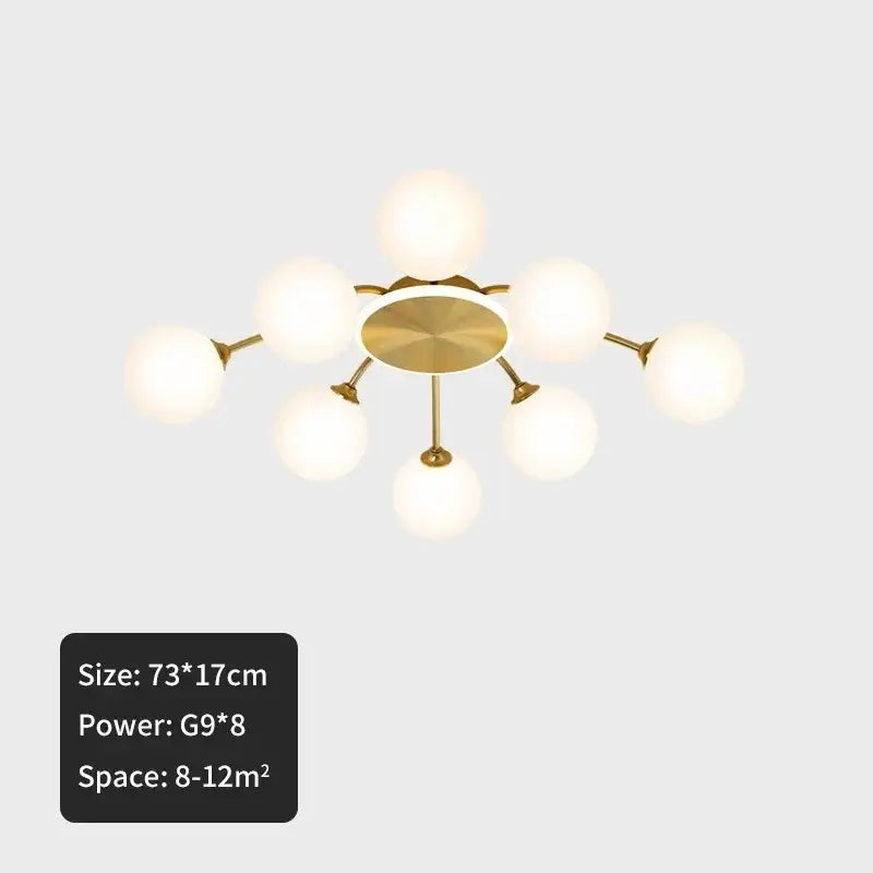 Gold Starburst Ceiling Light