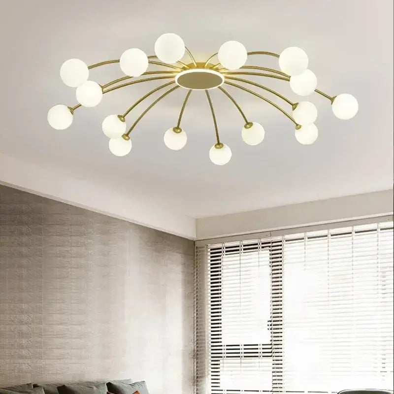 Gold Starburst Ceiling Light