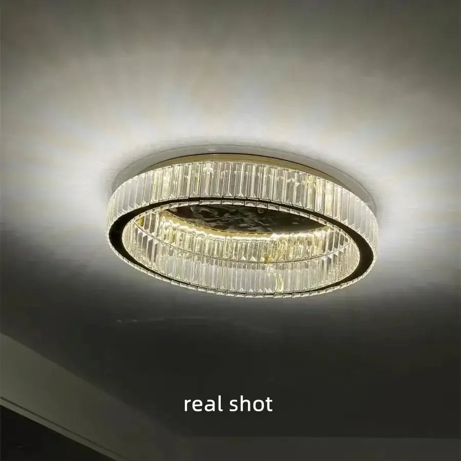 Gold Crystal Ceiling Light D100cm Remote Dimmable