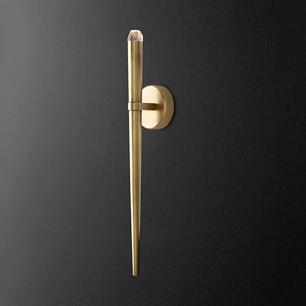 Gold Tapered Crystal Wall Lamp