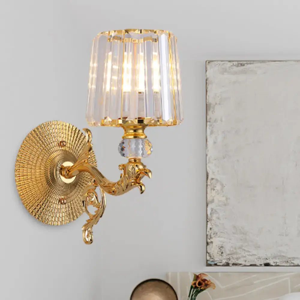 Gold Tapered Crystal Sconce