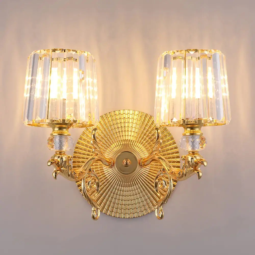 Gold Tapered Crystal Sconce