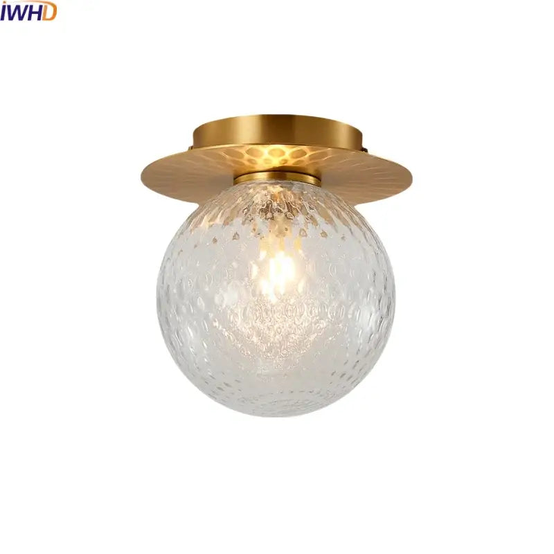 Gold Glass Ceiling Lamp