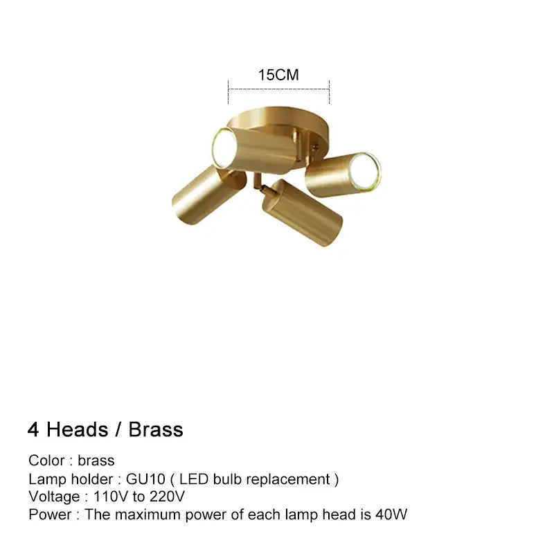 Brass Adjustable Ceiling Light