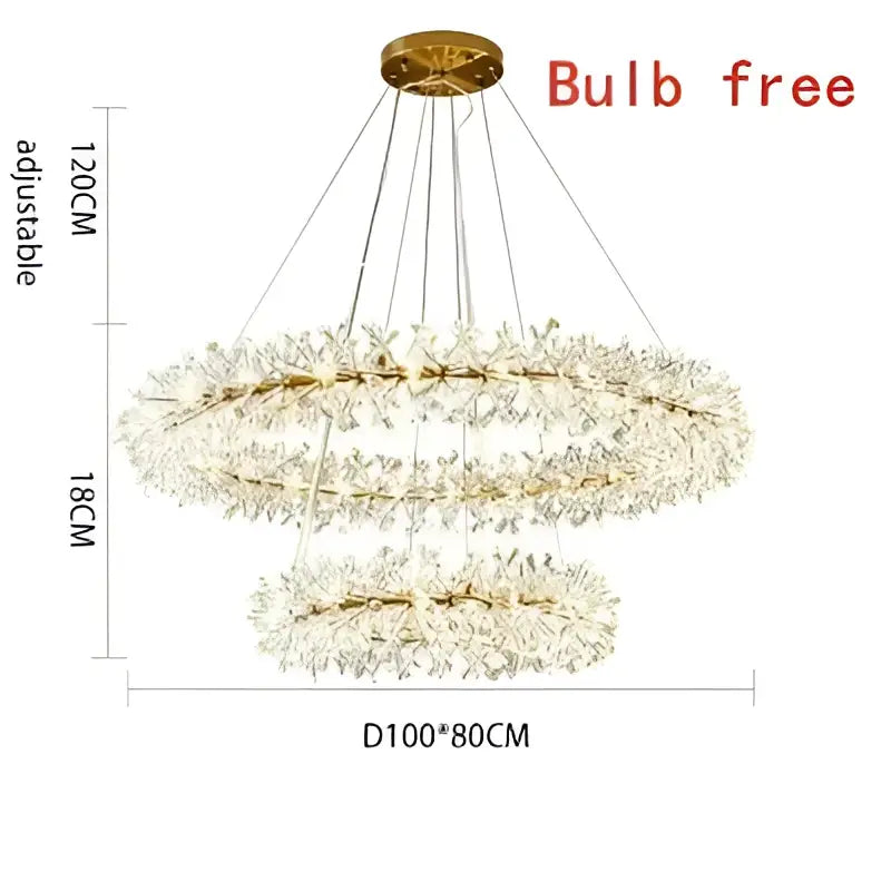 Gold Tier Crystal Chandelier