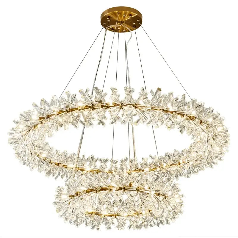 Gold Tier Crystal Chandelier