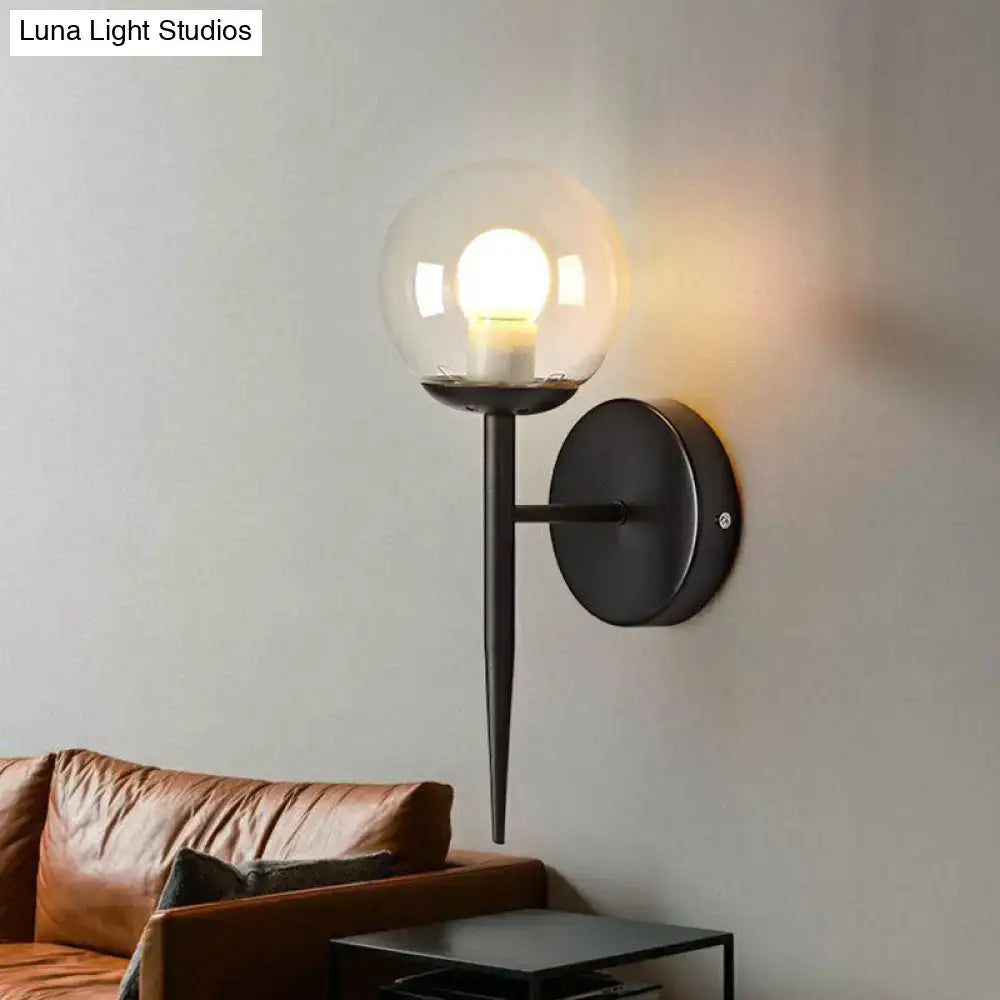 Gold Glass Torch Sconce