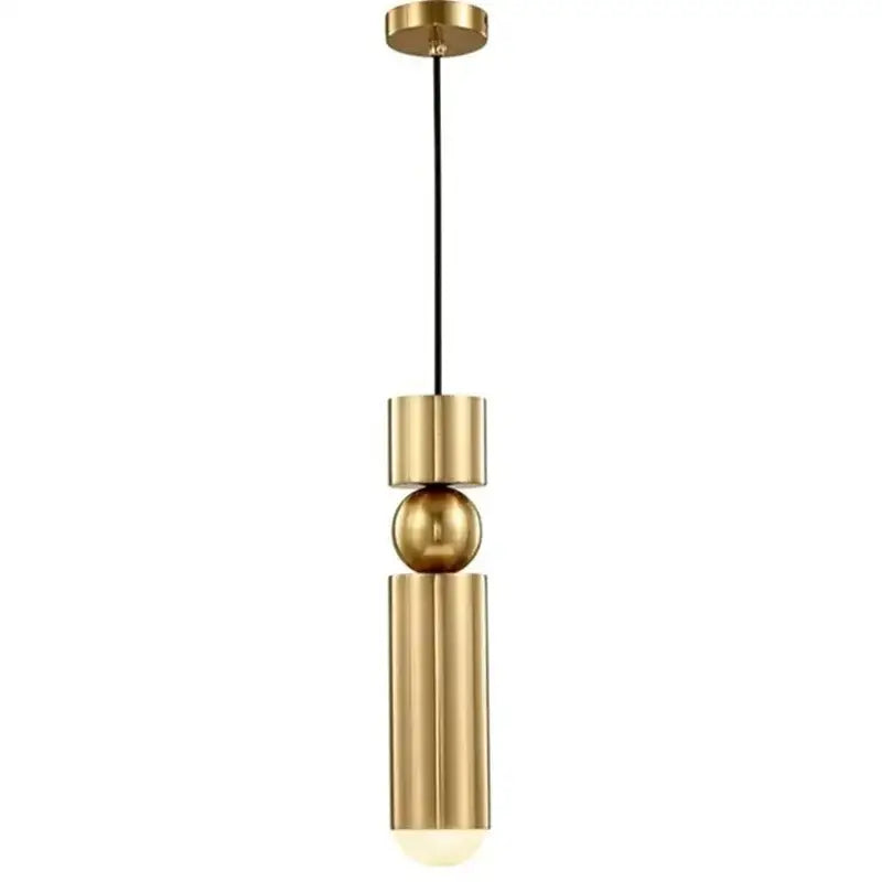 Gold Tube Pendant Lamp