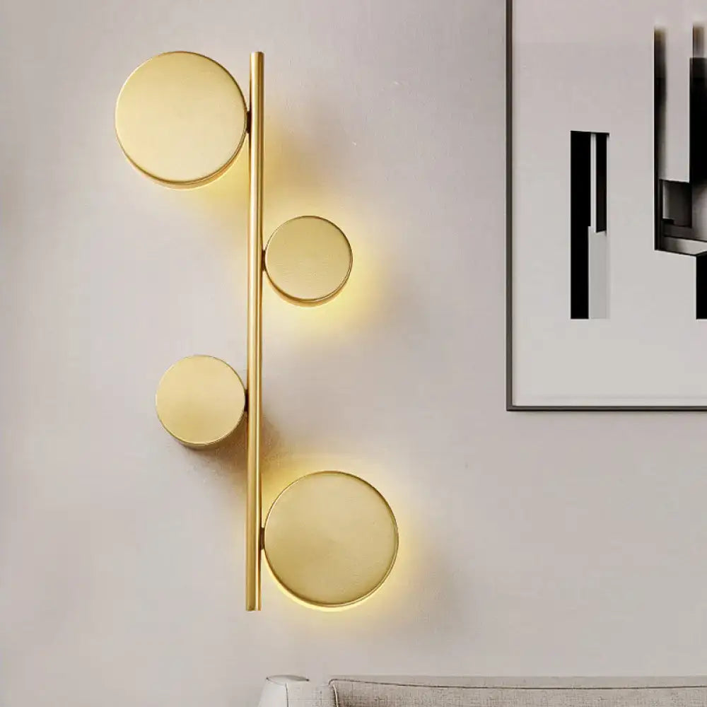 Gold Linear Metal Sconce Light
