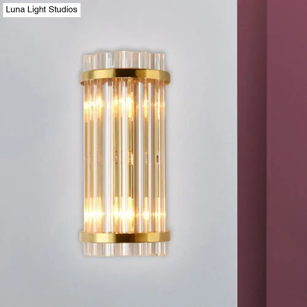 Gold Crystal Rod Sconce