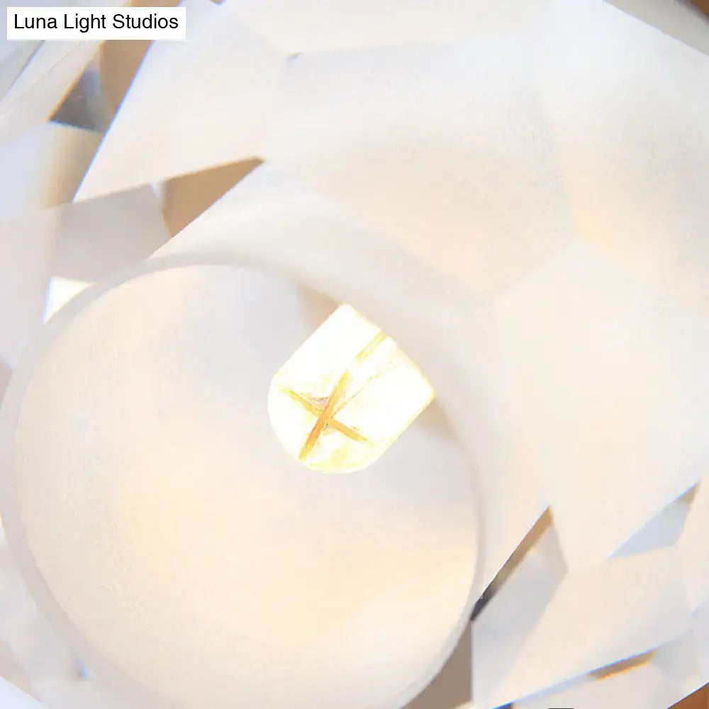 Gold Faceted Globe Lamp