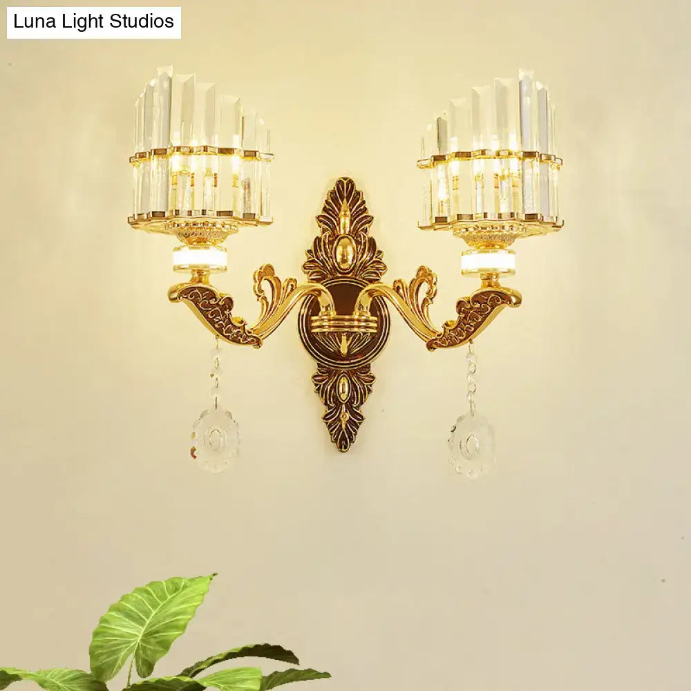 Gold Arc Crystal Sconce