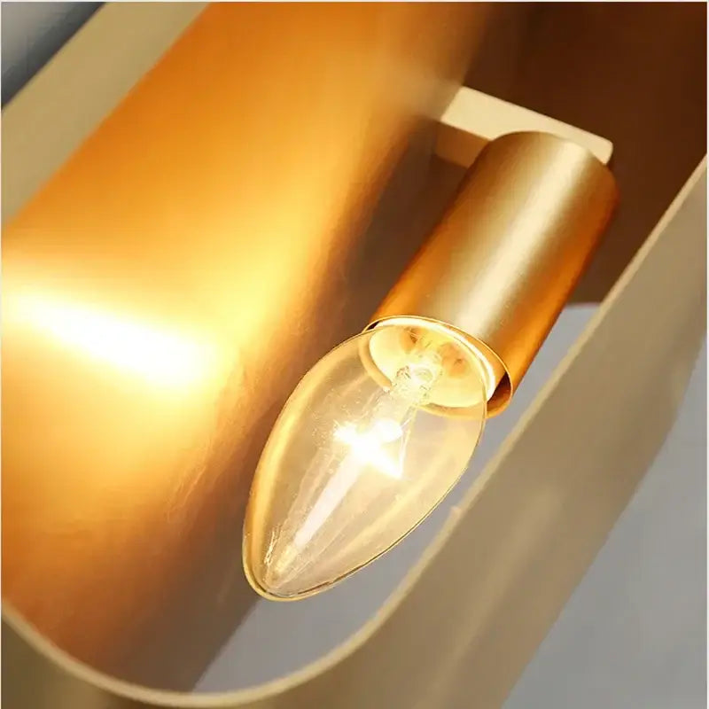 Gold Minimalist Wall Lamp Copper Construction