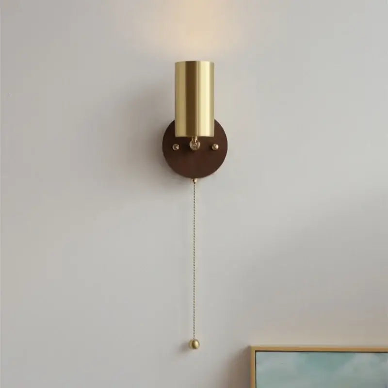 Gold Walnut Wall Sconce