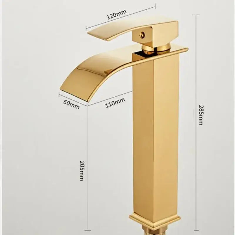 Gold Mixer Bathroom Faucet