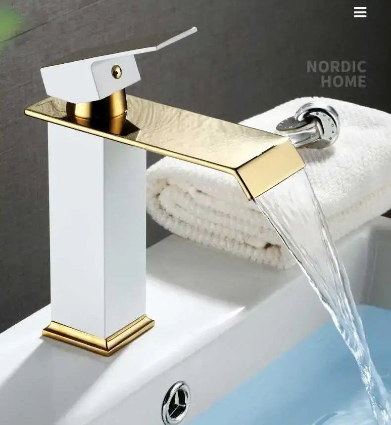 Gold Mixer Bathroom Faucet
