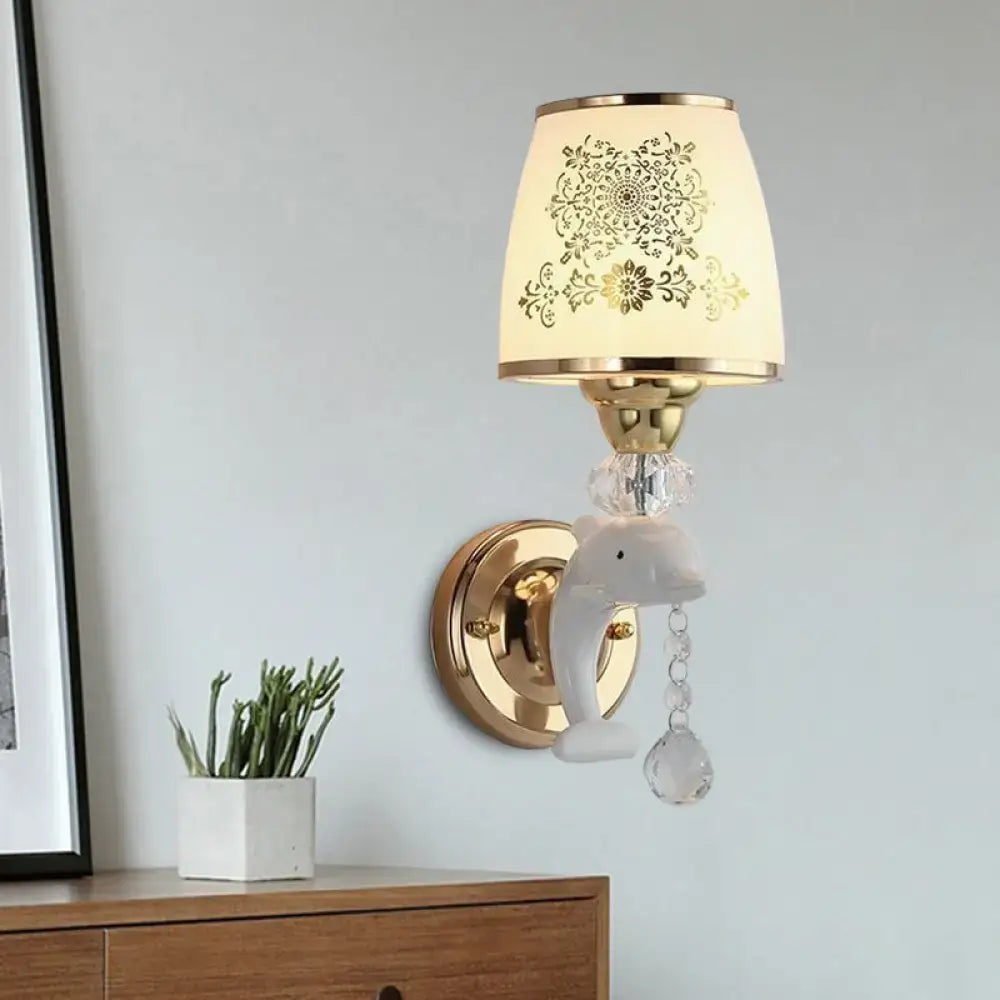 Gold Dolphin Wall Sconce