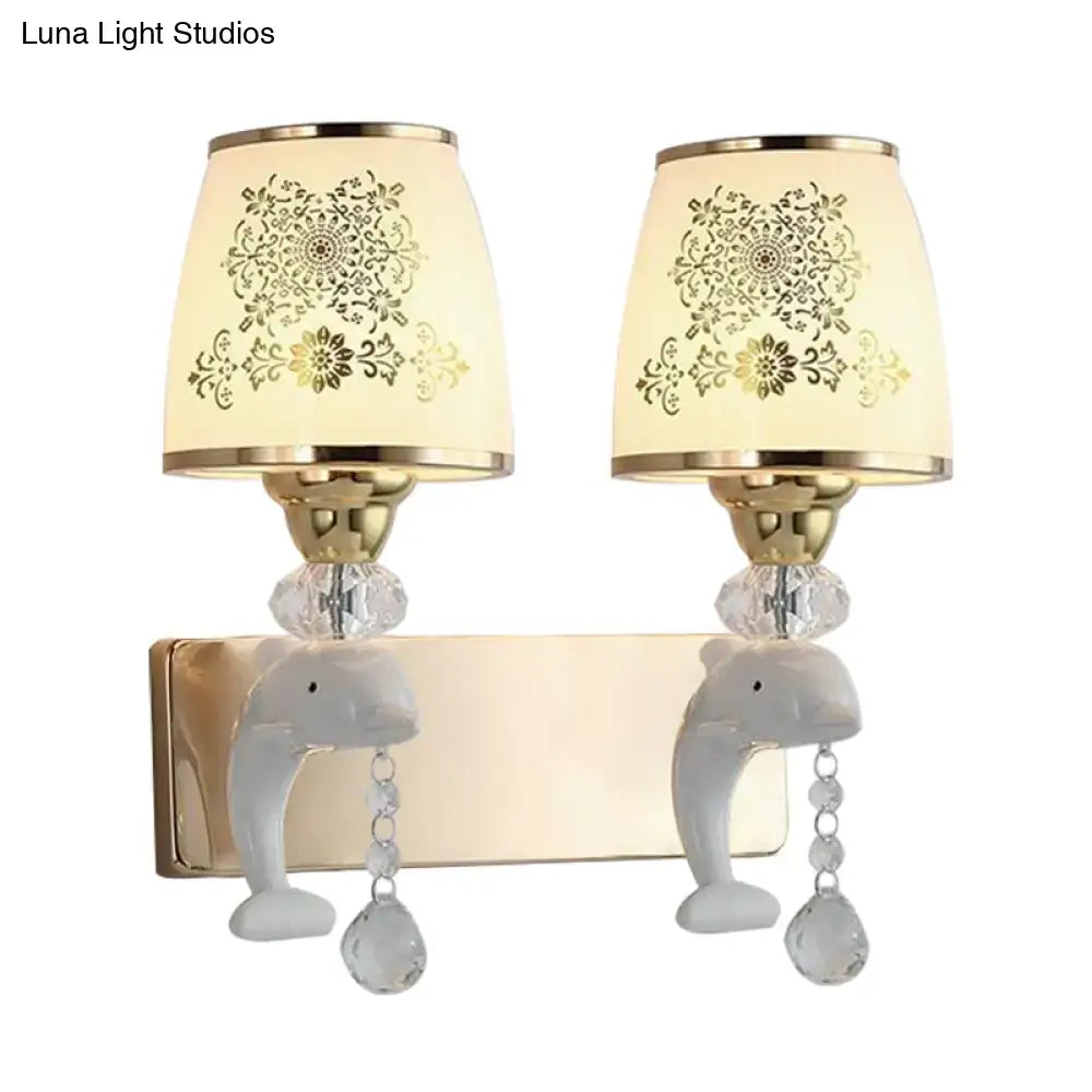 Gold Dolphin Wall Sconce