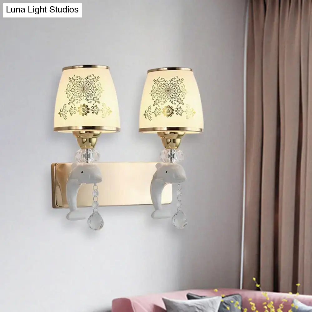 Gold Dolphin Wall Sconce