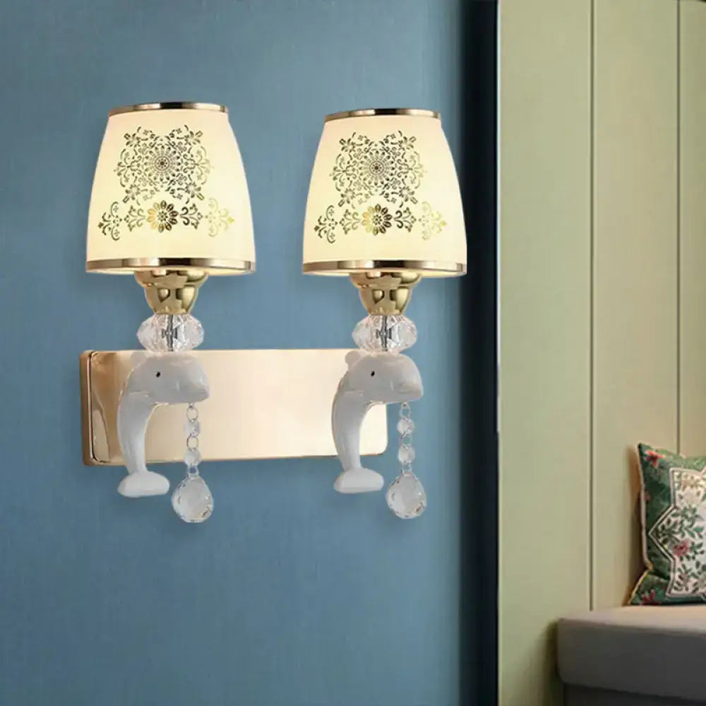 Gold Dolphin Wall Sconce