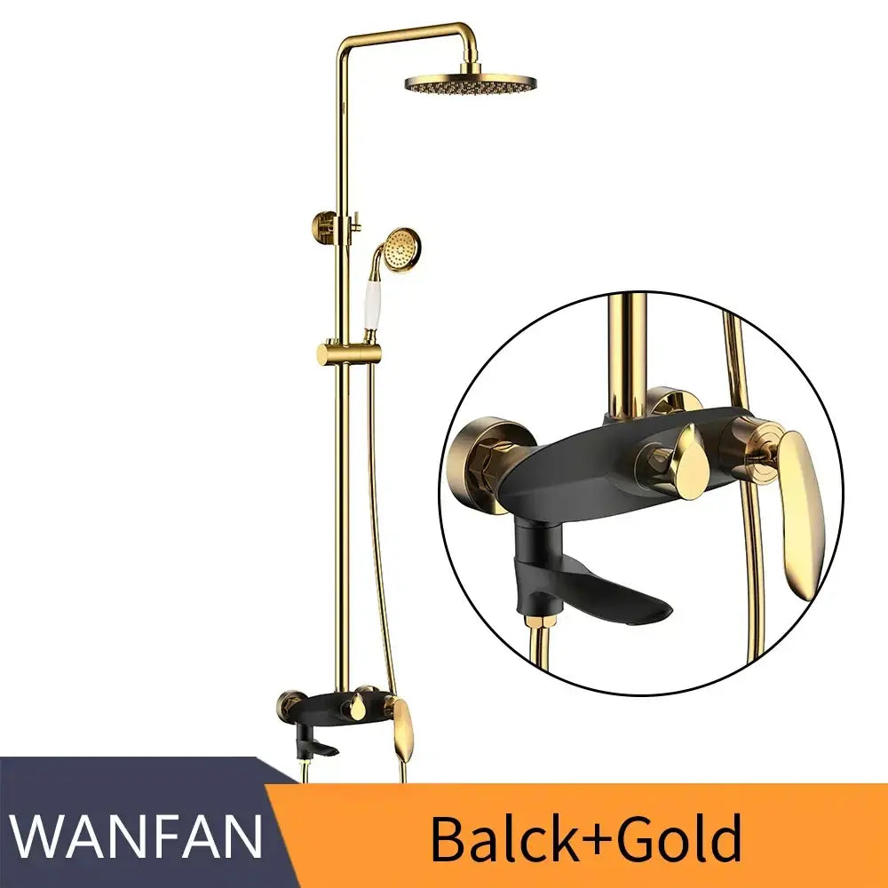 Gold Shower Faucet Set