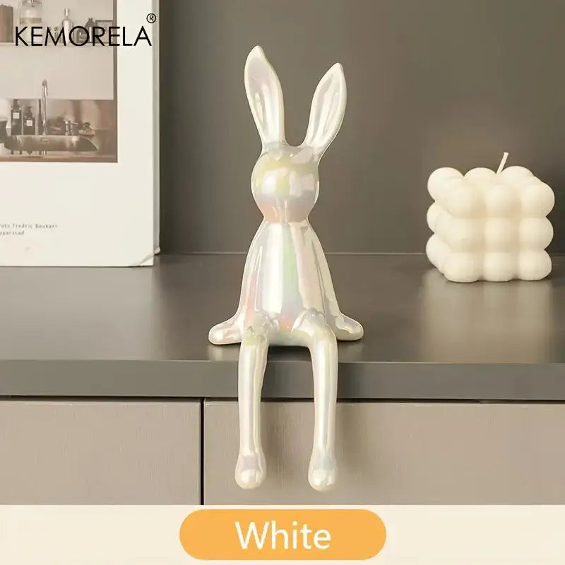 Gold White Rabbit Ornament