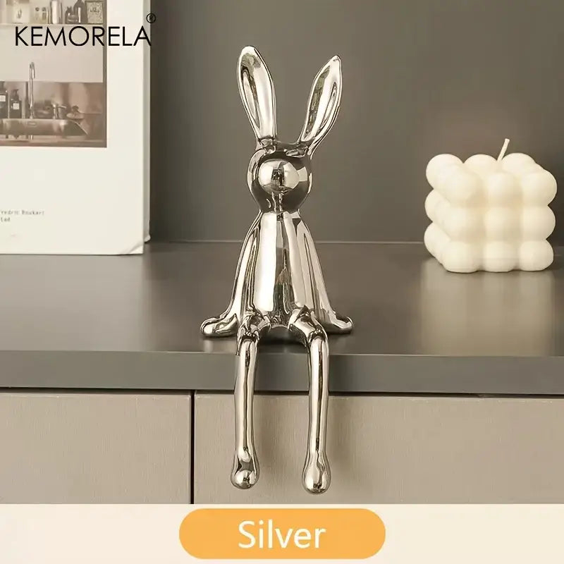 Gold White Rabbit Ornament