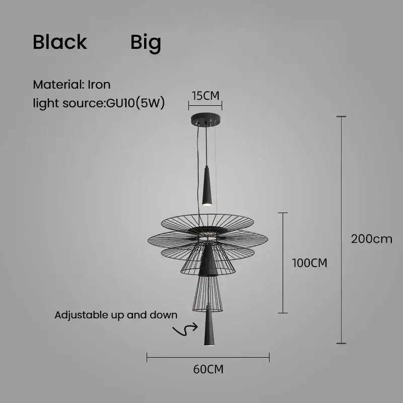 Gold Wireframe Suspension Lamp