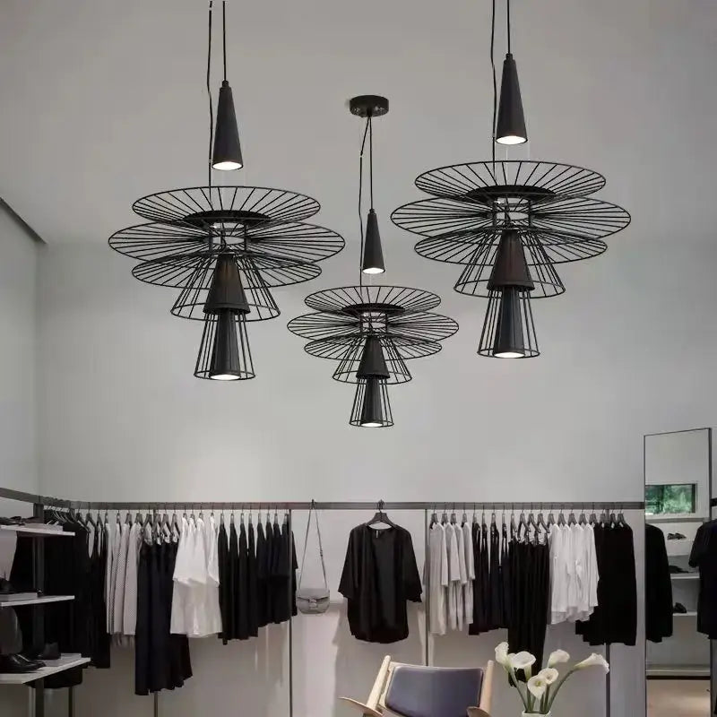 Gold Wireframe Suspension Lamp