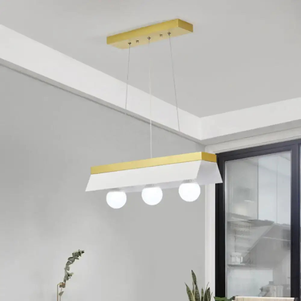 Gold Wood Pendant Light