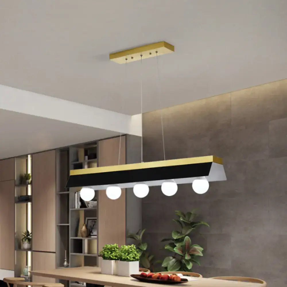 Gold Wood Pendant Light
