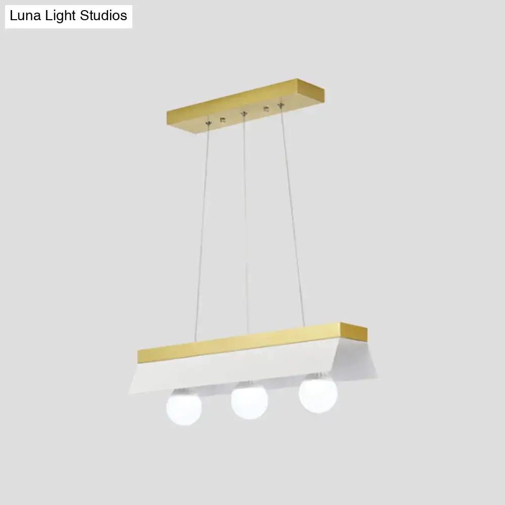 Gold Wood Pendant Light