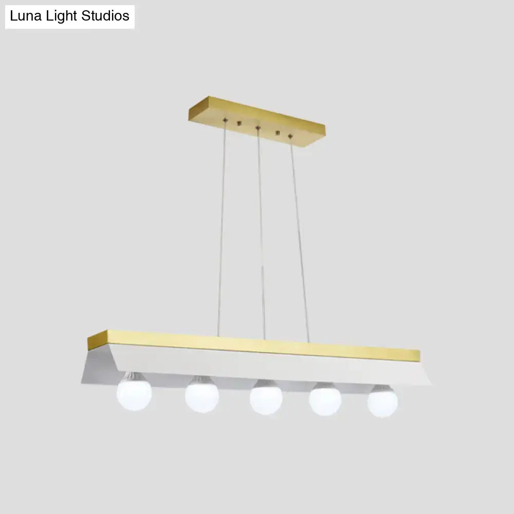 Gold Wood Pendant Light