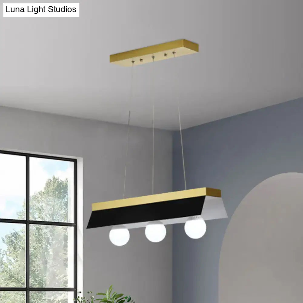 Gold Wood Pendant Light