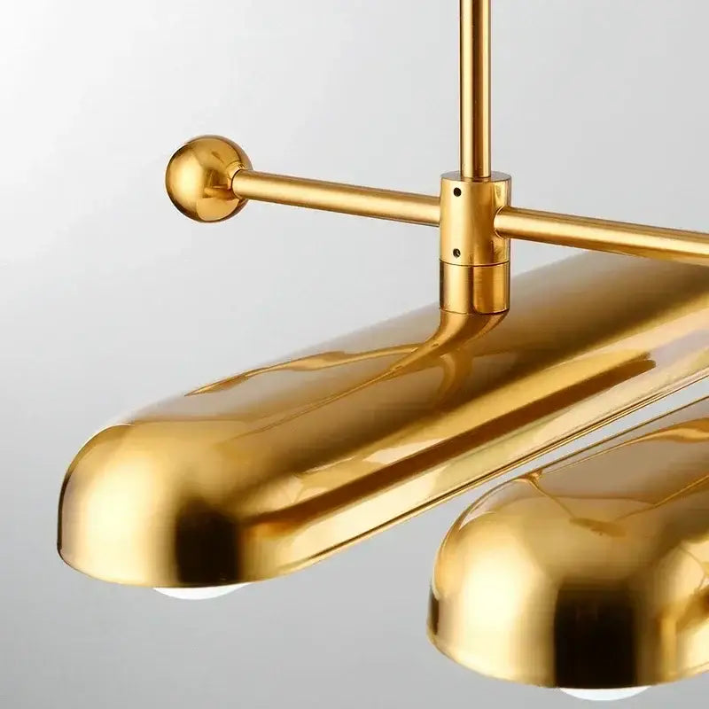 Gold Art Deco Iron Chandelier