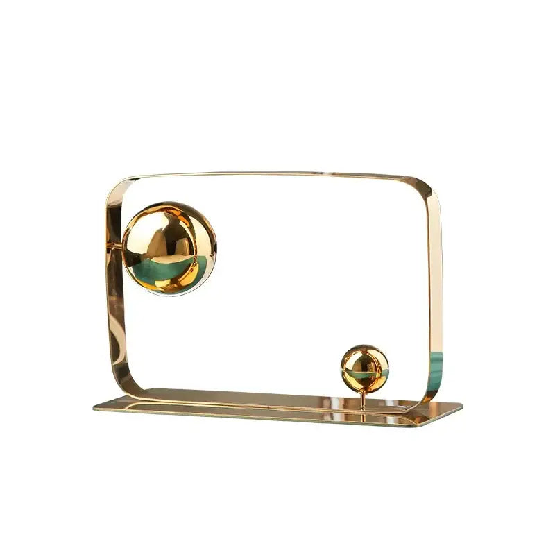 Gold Ball Cube Sculpture