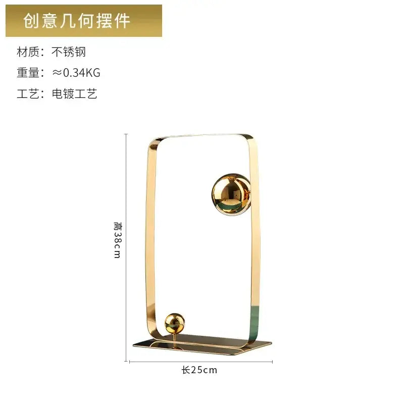 Gold Ball Cube Sculpture