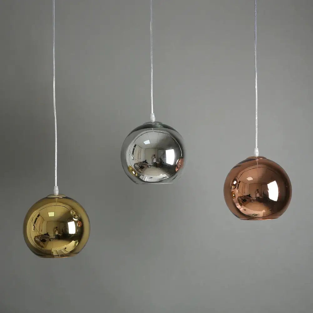 Gold Glass Pendant Trio