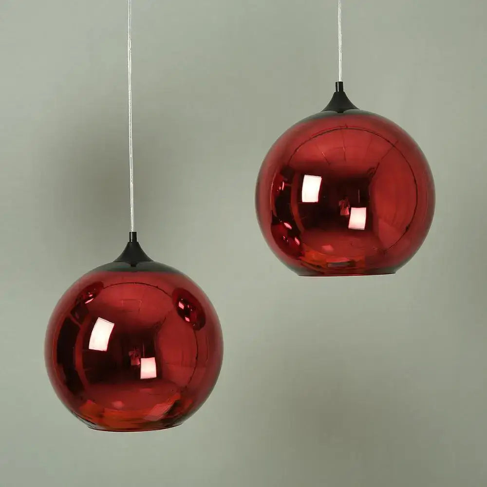 Gold Glass Pendant Trio