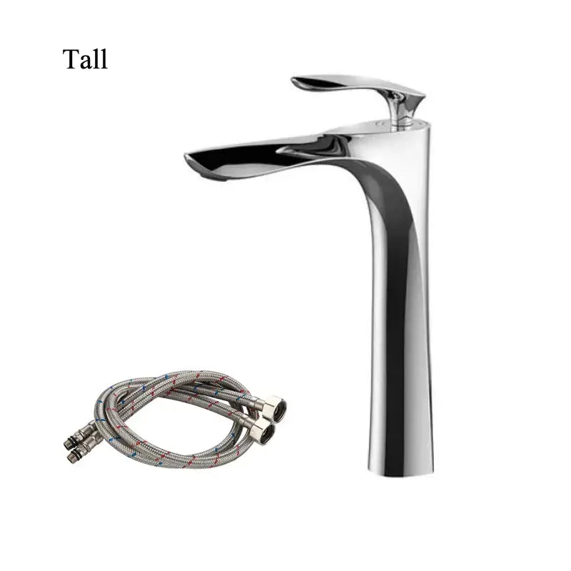 Gold Curved Bathroom Faucet