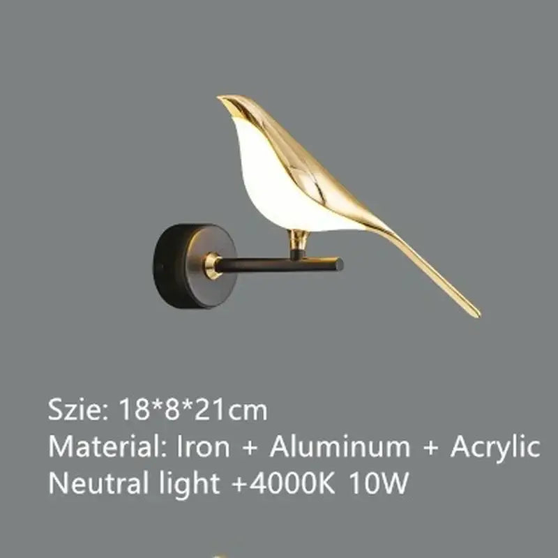 Gold Bird LED Sconce