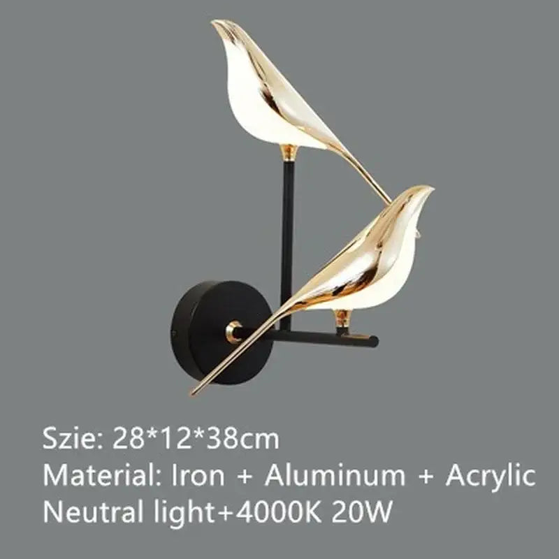 Gold Bird LED Sconce