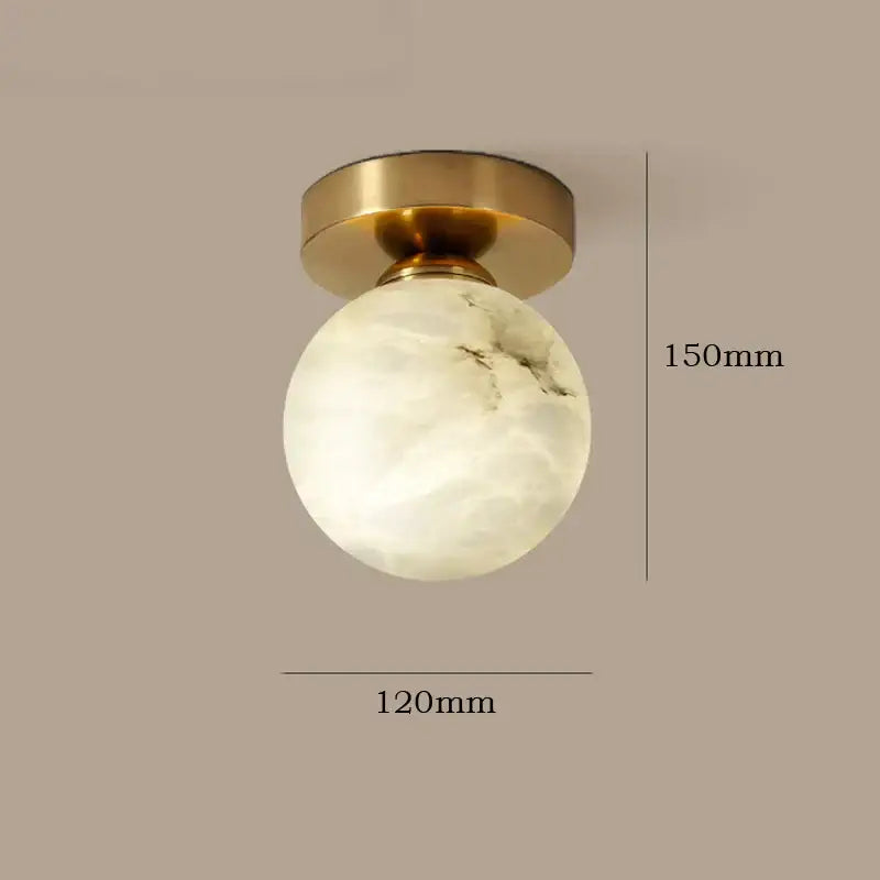 Gold Marble Ceiling Lamp