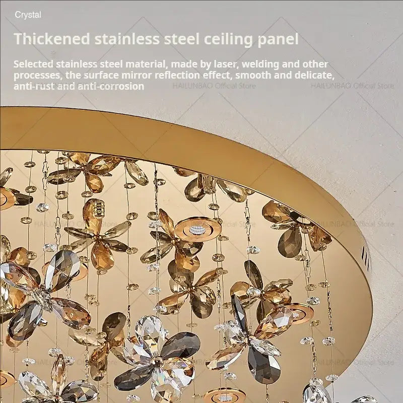 Gold Butterfly Staircase Chandelier