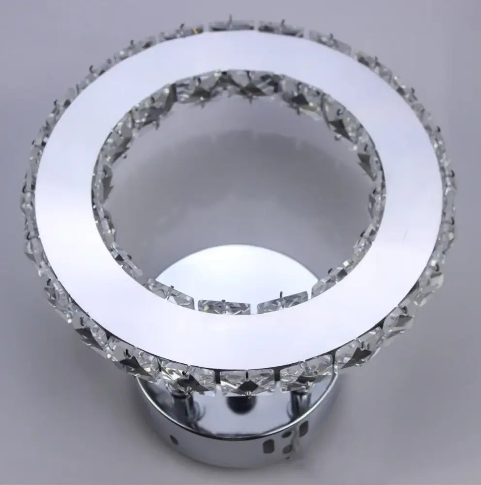 Gold Chrome Crystal Wall Sconce
