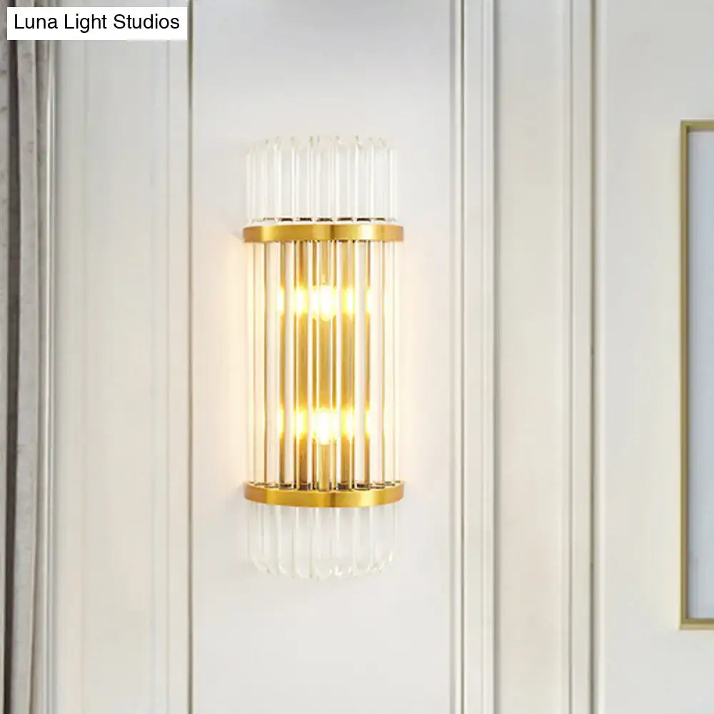 Gold Crystal Wall Sconce Two Size Options